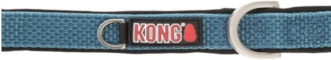 KONG Comfort Neoprene Padded Dog Collar offered by Barker Brands Inc. (Medium, Blue)