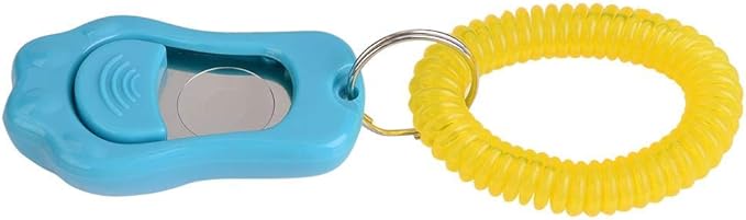Zerodis Dog Training Clicker with Wrist Strap, Adjustable 3-Level Sound Universal Animal Clickers for Pet Dog Cat Behavioral Training (blue)