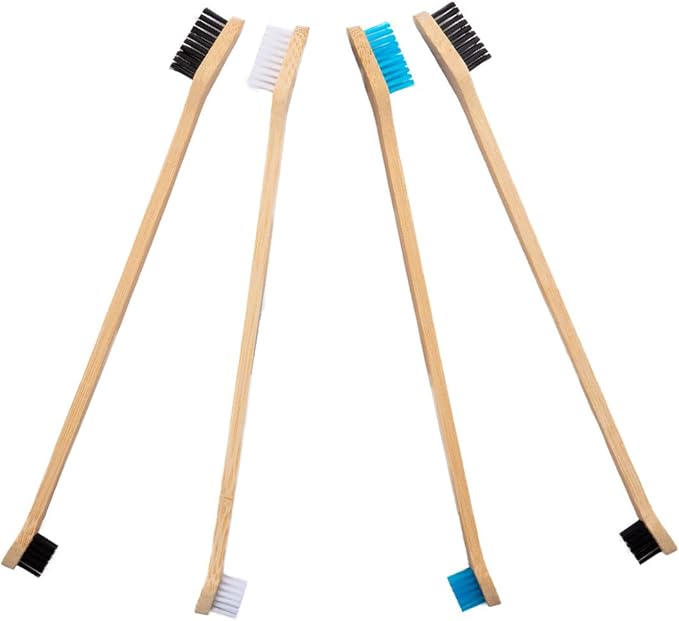 Mighty Mutt Bamboo Pet Toothbrush – Double-Sided Dog Toothbrush | Easy to Use for Dog Teeth Cleaning | Pet Friendly | Soft, Gentle Dog Tooth Brush for Any Size Breed – 4 Pack