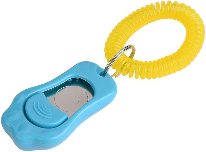 Zerodis Dog Training Clicker with Wrist Strap, Adjustable 3-Level Sound Universal Animal Clickers for Pet Dog Cat Behavioral Training (blue)