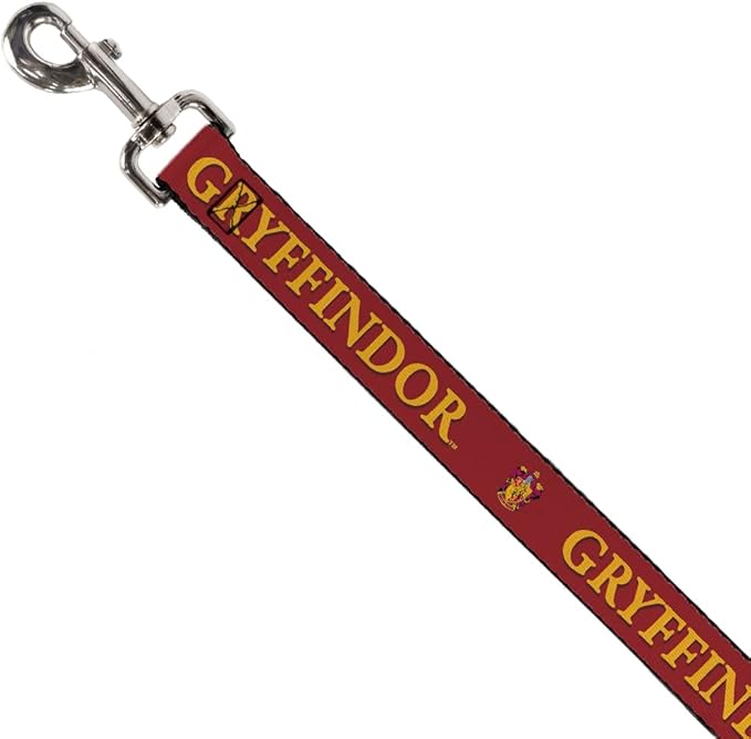 Dog Leash Harry Potter Gryffindor Crest Black Red 6 Feet Long 1.0 Inch Wide