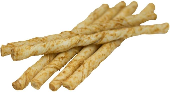 Lucky Premium Treats, Peanut Butter Basted Rawhide, Small Dog Treats, 60 Chews, Gluten Free, 0.15 lbs
