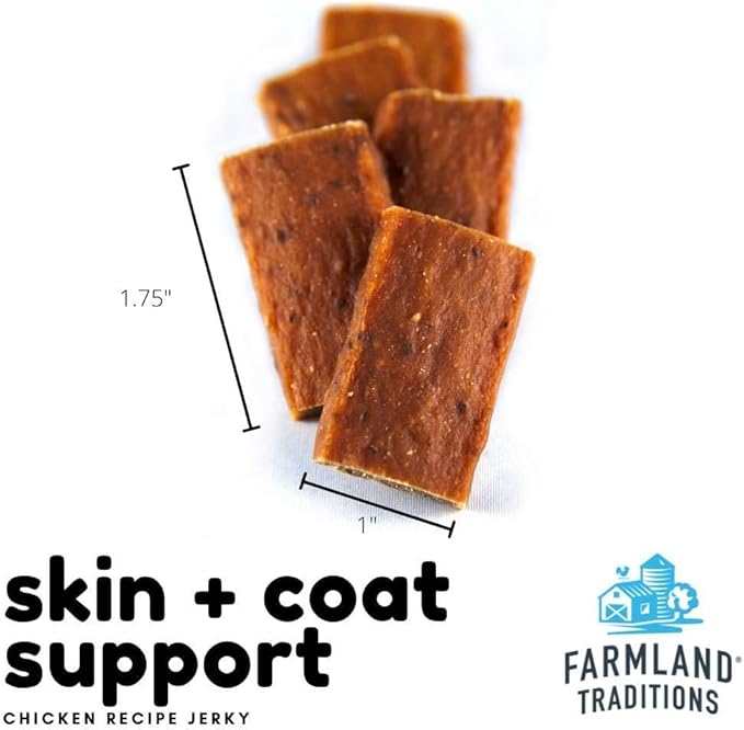 Farmland Traditions Skin & Coat Chicken Recipe Dog Jerky (14 ounce)