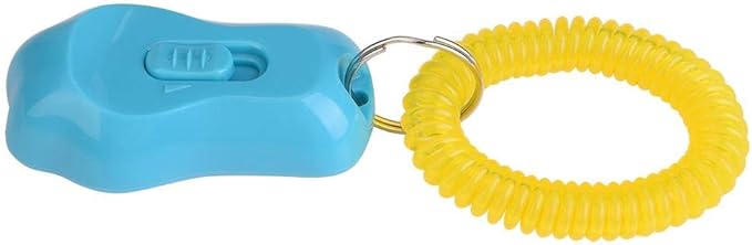 Zerodis Dog Training Clicker with Wrist Strap, Adjustable 3-Level Sound Universal Animal Clickers for Pet Dog Cat Behavioral Training (blue)