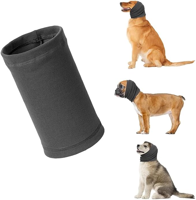 Dog Snood Ear Wraps for Anxiety Relief Ear Protection for Winters Dog Ear Muffs for Noise Protection Dog Calming Ear Cover No Flap Ear Wrap Neck and Ear Warmer Dog Accessories Dog Grooming Supplies