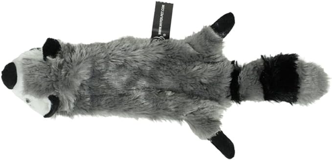 Hyper Pet Critter Skinz Raccoon Stuffless Dog Toy, Medium