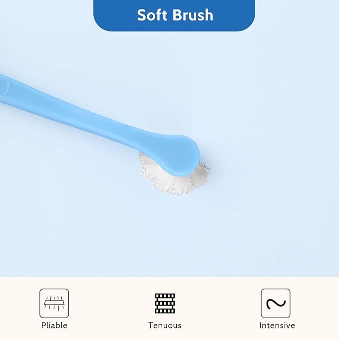 2 Pack Dog Toothbrush Cat Tooth Brush Pet Toothbrush Puppy Toothbrush Mini Head Soft Dog Toothbrush Deep Clean Kit for Puppy, Kitten, Small Dog & Cat, Portable Travel Friendly and Easy to Use