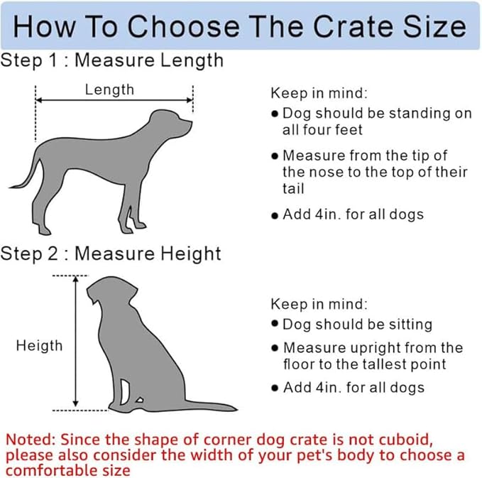 ROOMTEC 53 inch Furniture Dog Crate Corner, Dog Kennel Corner Wooden End Table with Bowl, Indoor Pet Crates Corner Side Table for Dogs, Wide Top Perfect for Limited Room