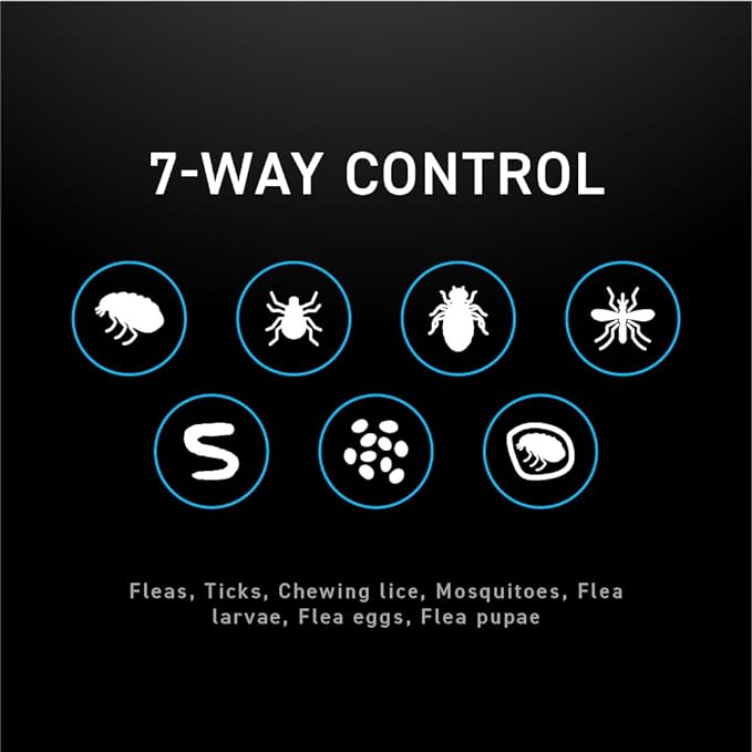 Flea and Tick Prevention for Dogs, Repellent, and Control, Fast Acting Waterproof Topical Drops for Small Dogs, 6 Monthly Doses