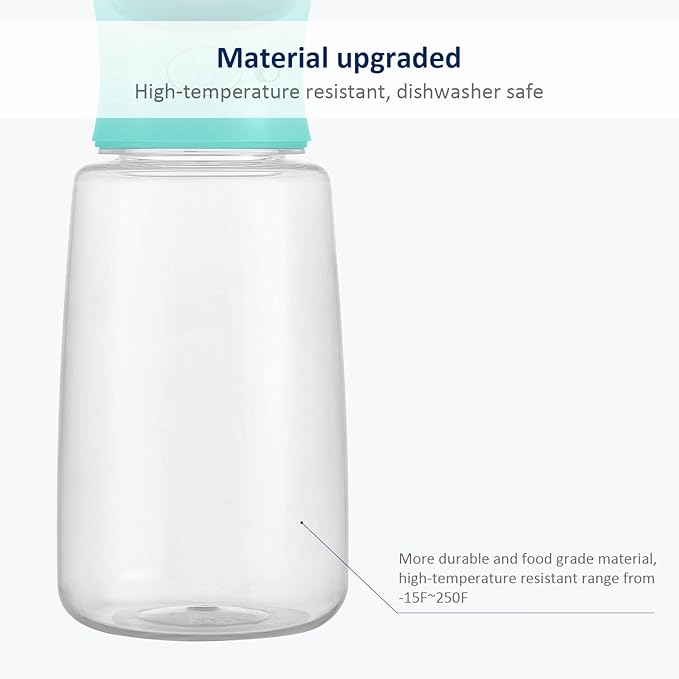 WePet Portable Dog Water Bottle with Food Container, 25 OZ + 6 OZ, Leak Proof Puppy Water Dispenser with Drinking Feeder for Pets Outdoor Walking, Hiking, Travel, Food Grade Plastic