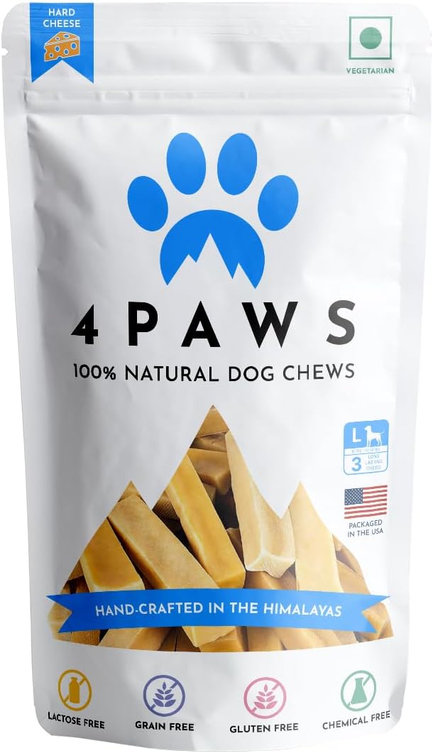 100% Natural Himalayan Yak Cheese Dog Chews, Long-Lasting Dog Treats, Lactose Free, Gluten Free | 5 Count (Small)