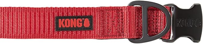 KONG Max HD Ultra Durable Neoprene Padded Dog Collar (XL, Red)