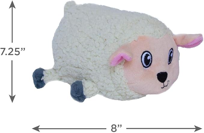 Outward Hound Fattiez Sheep Plush Squeaky Dog Toy, Medium
