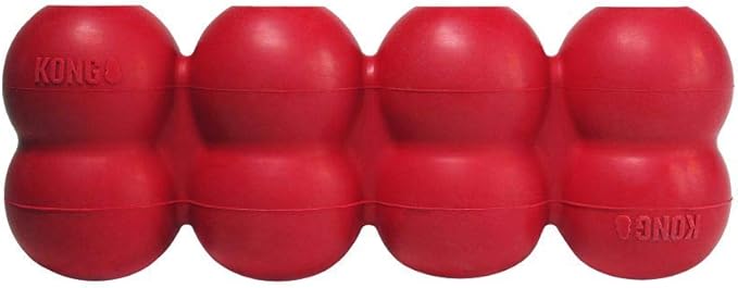 KONG Goodie Ribbon - Stuffable Natural Rubber Dog Toy - with Four Fillable Goodie Grippers for Enrichment Play - Bone-Shaped Chew Toy - for Large Dogs