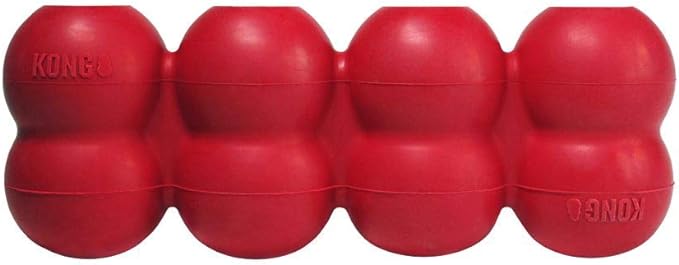 KONG Goodie Ribbon - Stuffable Natural Rubber Dog Toy - with Four Fillable Goodie Grippers for Enrichment Play - Bone-Shaped Chew Toy - for Medium Dogs