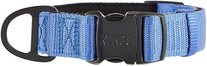 KONG Max HD Ultra Durable Neoprene Padded Dog Collar (Medium, Blue)
