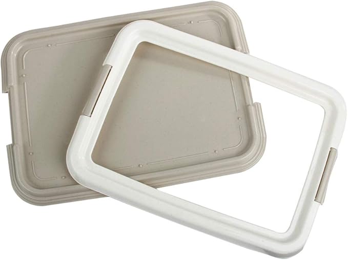 PAWISE Dog Training Pad Holder Tray, Indoor Puppy Potty Pee Pad Floor Tray with 12pcs Pee Pads