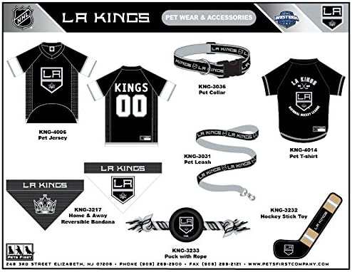 Pets First NHL Los Angeles Kings Jersey for Dogs & Cats, Medium. - Let Your Pet Be A Real NHL Fan!
