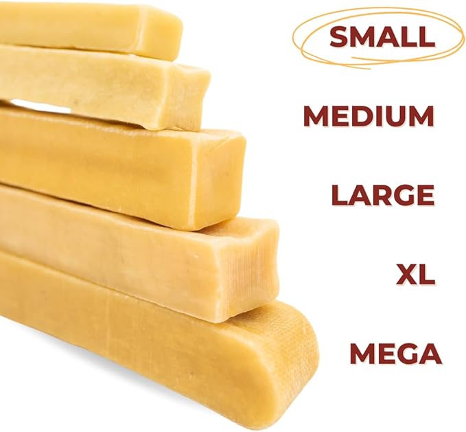 Bully Bunches Small Authentic Yak Cheese Himalayan Chews for Small Dogs & Puppies - All Natural Dog Treat Dental Chews, Made with Real Yak Milk for Teething - Lactose & Rawhide Free (3 Pk)