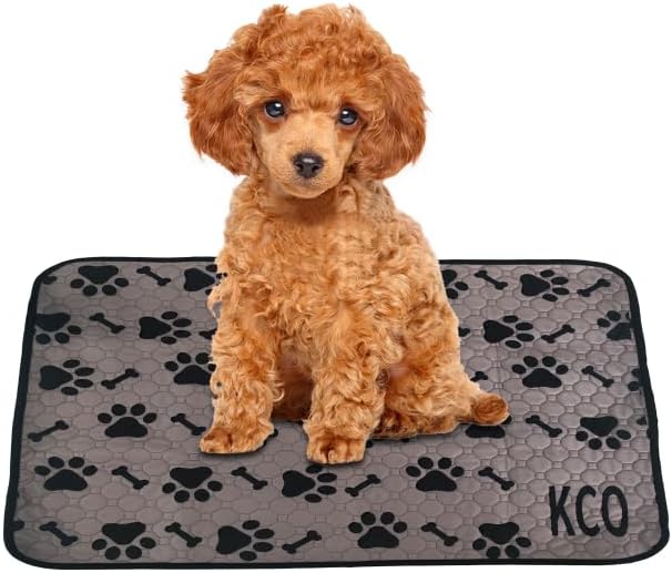 K.C.O Washable Dog Pee Pad, Reusable Dog Pee Pad, Pet Cleaning Dog/Cat Mat Pads, Super Waterproof Pet Pee Pads for Dog Bed Mat, Super Absorbing Whelping Pads, Large Size 27x40 Inches (Pack 1)