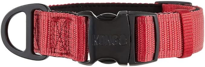 KONG Max HD Ultra Durable Neoprene Padded Dog Collar (XL, Red)