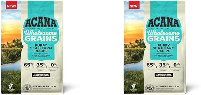 ACANA™ Wholesome Grains Dry Dog Food Puppy Sea & Farm Recipe, 4lb (Pack of 2)