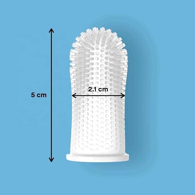 LL Goods 3-Pack Dog Finger Toothbrush Kit - Big Mouth Toothbrush, Dog Teeth Cleaning Essentials, Blue
