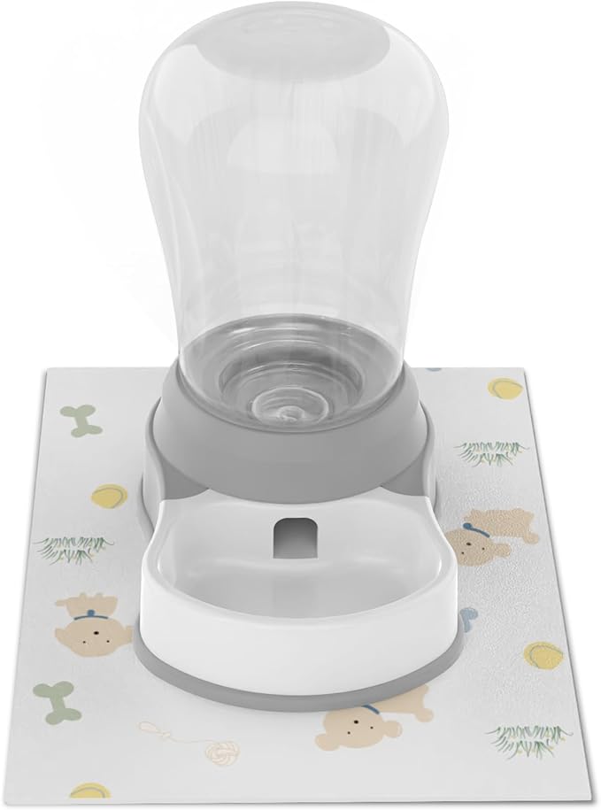 Automatic Dog Water Bowl Dispenser - Staltwo Premium Pet Water Dispenser,Large Capacity Water Feeder for Cats and Dogs, BPA-Free,6-Liter Grey