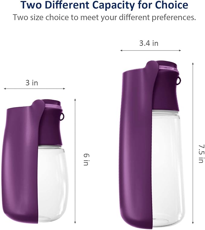 WePet Foldable Portable Dog Water Bottle Puppy Water Dispenser with Drinking Feeder, 19 OZ, High-temperature Resistant Leak Proof for Pets Outdoor Walking, Hiking, Travel, Food Grade Plastic BPA Free