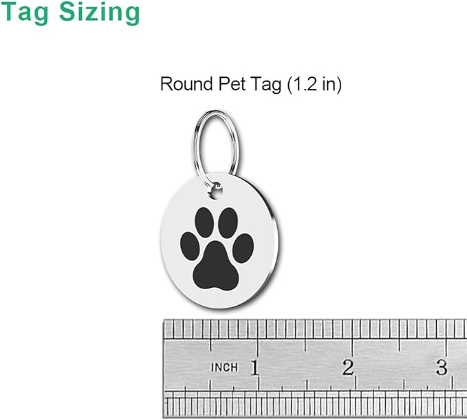 MYLUCKYTAG Stainless Steel QR Code Pet ID Tags Dog Tags - Pet Online Profile - Scan QR Receive Instant Pet Location Alert Email