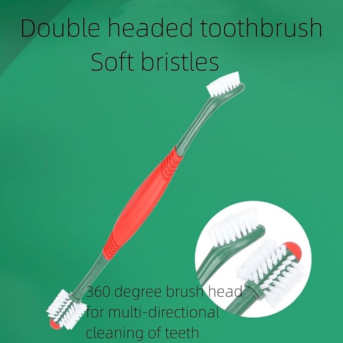 Pets Toothbrush Kit,3 Pieces Set with Toothpaste Fingerbrush and Toothpaste,Teeth Cleaning for Cat and Dog Pet Oral Care Fresh Toothbrush Beef Flavor Tooth Brushing Kit for Puppies Kitten