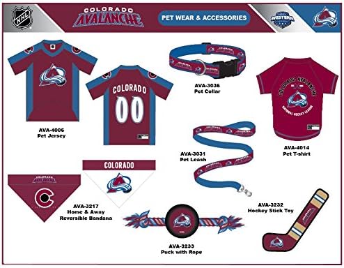 Pets First NHL Colorado Avalanche Tee Shirt for Dogs & Cats, Medium. - are You A Hockey Fan? Let Your Pet Be an NHL Fan Too!