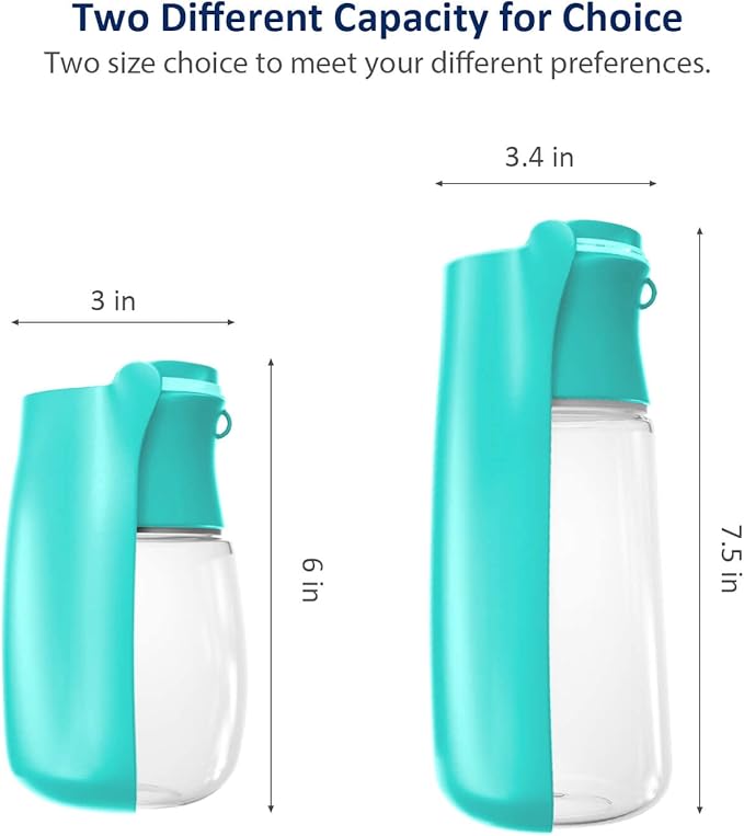 WePet Foldable Portable Dog Water Bottle Puppy Water Dispenser with Drinking Feeder, 12 OZ, High-temperature Resistant Leak Proof for Pets Outdoor Walking, Hiking, Travel, Food Grade Plastic BPA Free