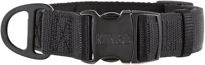 KONG Max HD Ultra Durable Neoprene Padded Dog Collar (Large, Black)