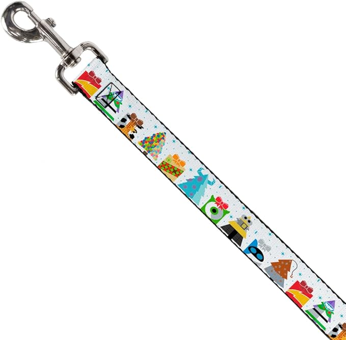 Disney Pet Leash, Dog Leash, Pixar Holiday Collection Nutcracker Characters Lineup White, 4 Feet Long 1.0 Inch Wide
