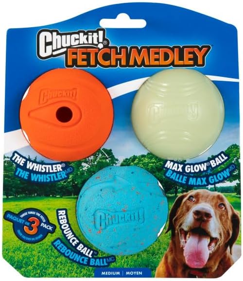 Chuckit! Fetch Toys for Dogs - Whistler, Glow and Rebounce Balls Plus Ultra Fetch Stick
