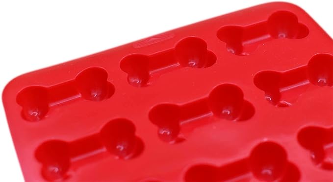 (4-Pack) Dog Paw & Bone Pink Chocolate Melt Making Silicone Mold - Treat Fondant, Hard Candy, (Oven Safe, Dishwasher Safe) Food-Grade, BPA-Free