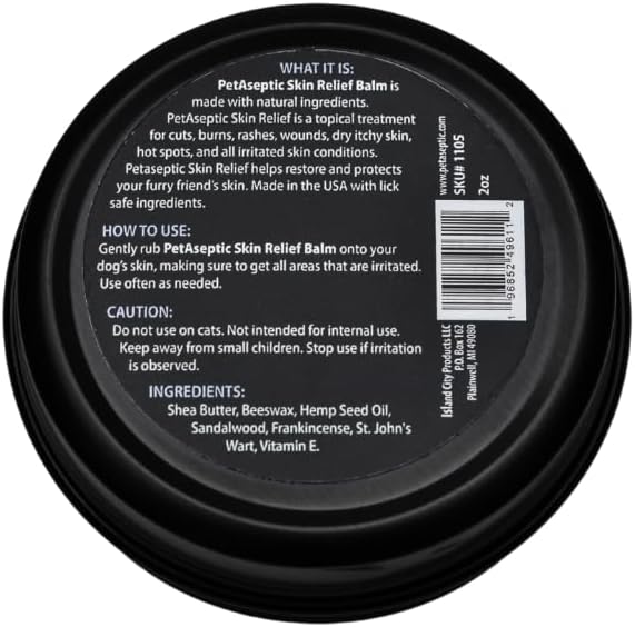 Skin Relief Balm Topical Skin Treatment for Dogs | Helps with Cuts, Burns, Rashes, Wounds, Dry Itchy Skin, Hot Spots, & Irritated Skin | Helps Restore, Heal, & Protect Skin | 2oz Tin