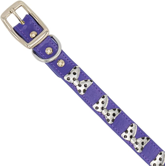 Buckle-Down Dog Collar, Disney, Minnie Mouse Bow with Dots Charms, Extra Large 18 to 24 Inch Length 1.15 Inches Wide