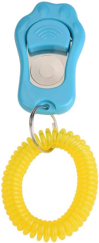 Zerodis Dog Training Clicker with Wrist Strap, Adjustable 3-Level Sound Universal Animal Clickers for Pet Dog Cat Behavioral Training (blue)
