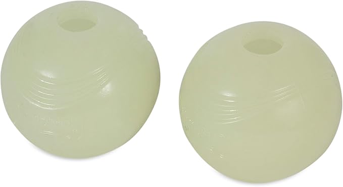 Chuckit Max Glow Ball Dog Toy, Medium (2.5 Inch Diameter) for Dogs 20-60 lbs, Pack of 2