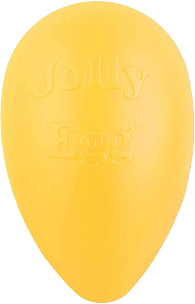 Jolly Pets Jolly Egg Dog Toy, 8 Inches/Medium, Yellow
