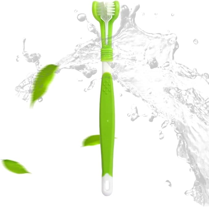 5pcs Pet 3-Sided Toothbrush, Silicone Cleaning Mouth Brush,Dog Supplies