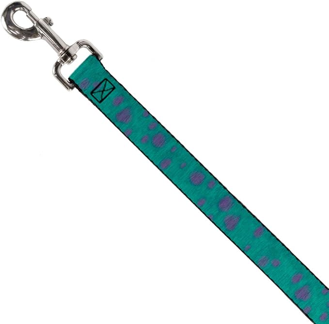 Dog Leash Monsters Inc Sulley Bounding Spots Blue Purple 4 Feet Long 0.5 Inch Wide