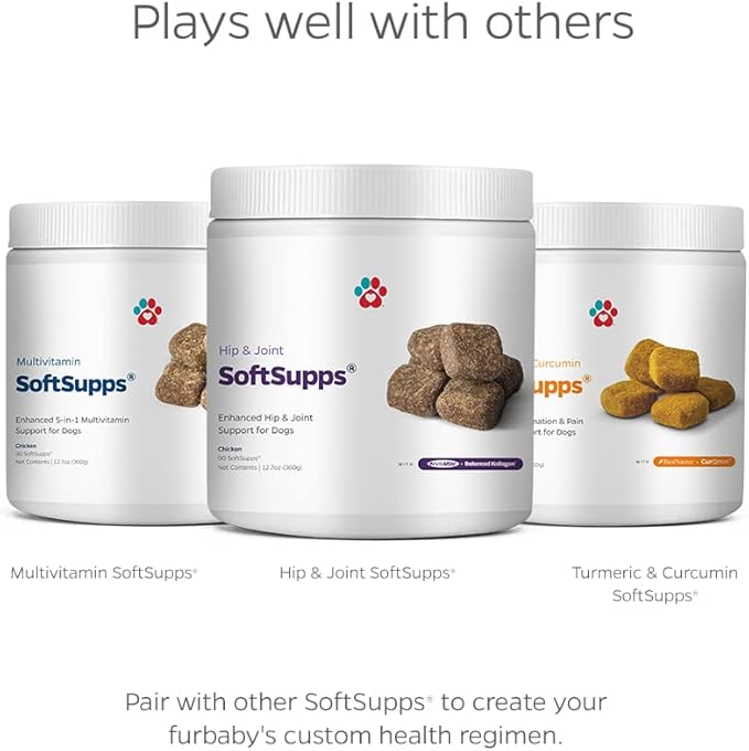 Pet Parents Hip & Joint SoftSupps® - Joint Support Supplement for Dogs with Green Lipped Mussel, Eggshell Membrane, & Glucosamine for Dogs for Dog Joint Pain Relief - 90ct Hip and Joint Chews for Dogs