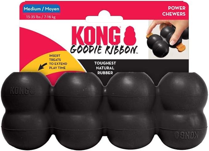 KONG Extreme Goodie Ribbon - Stuffable Dog Toy for Play - Chew Toy Satisfies Natural Chewing Instincts - For Medium Dogs