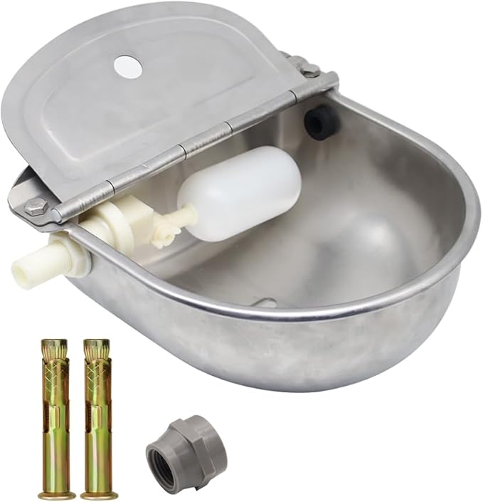Automatic Dog Feeder Trough Bowl Dispenser Waterer for Pet Dog Horse Cattle Goat Sheep Water Stainless Steel Farm Tool