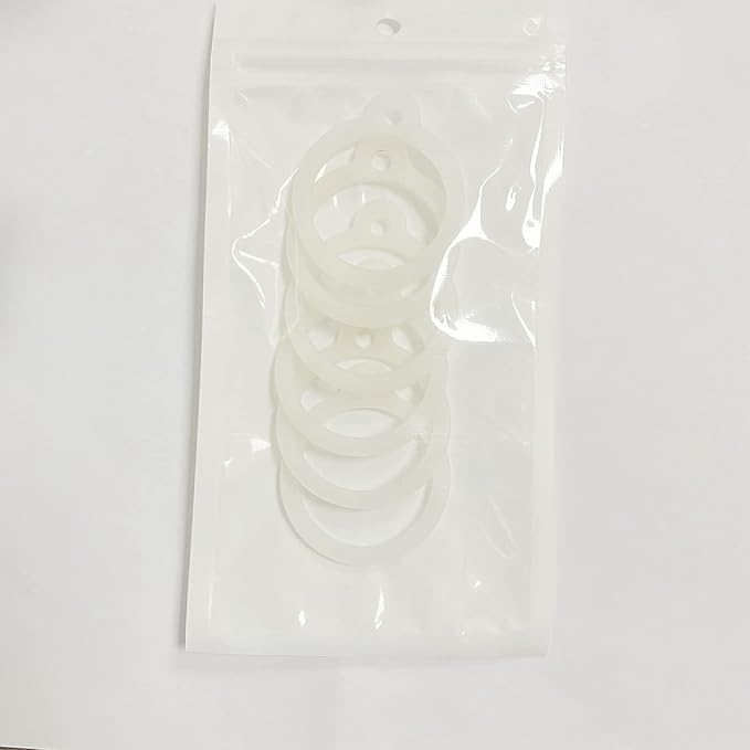 Dog Tag Silencer, Extra Large Silicone Round Protector for Pet ID Tags, 6 Pieces, Clear, Lightweight, Soundless