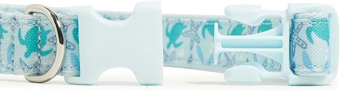Vera Bradley Women's Recycled Lighten Up Water-repellent Adjustable Pet Collar, Tiny Turtle Dream, Large