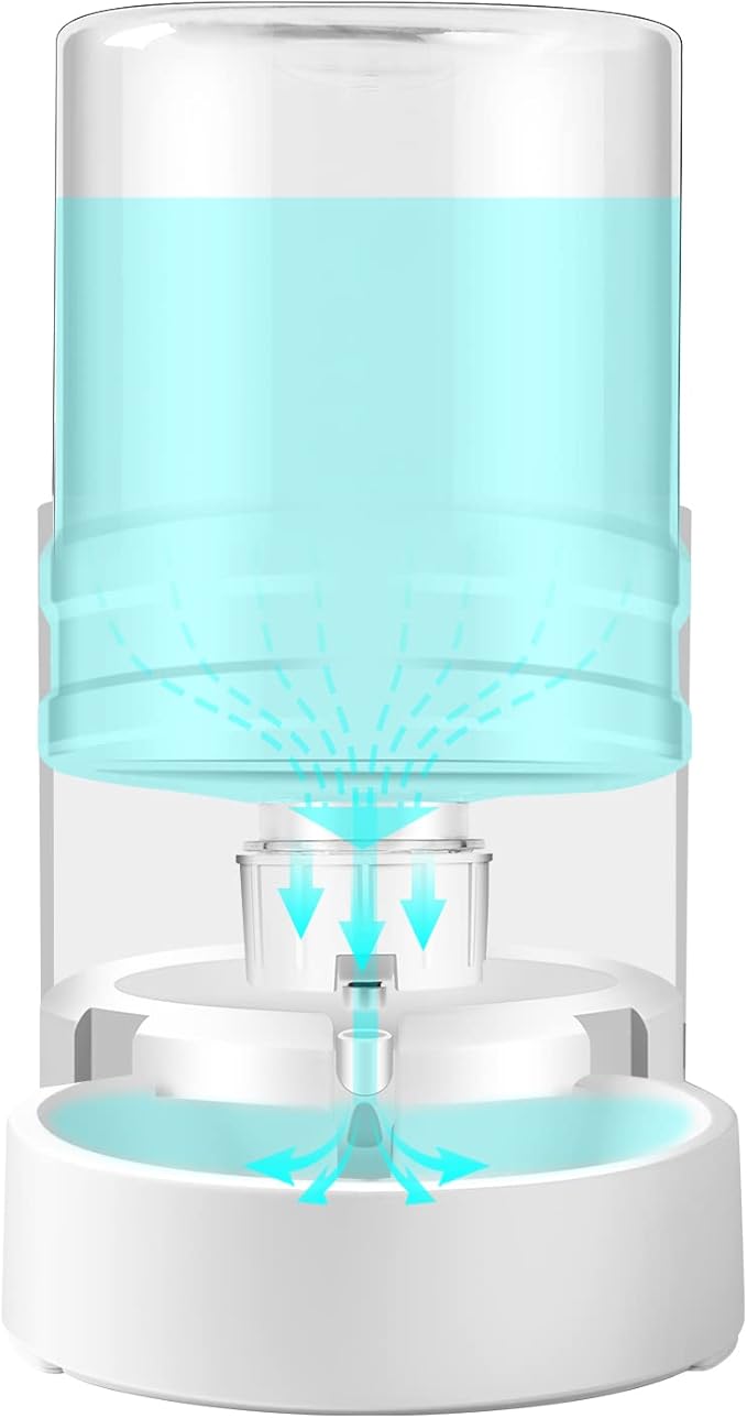 CZPET 4L Pet Water Dispenser Unplugged Automatic Water Bowl Dispenser Gravity Water Dispenser for Cats Water Self Feeder Dog Fountain Dogs Bowl Bottles for Kitten Puppy